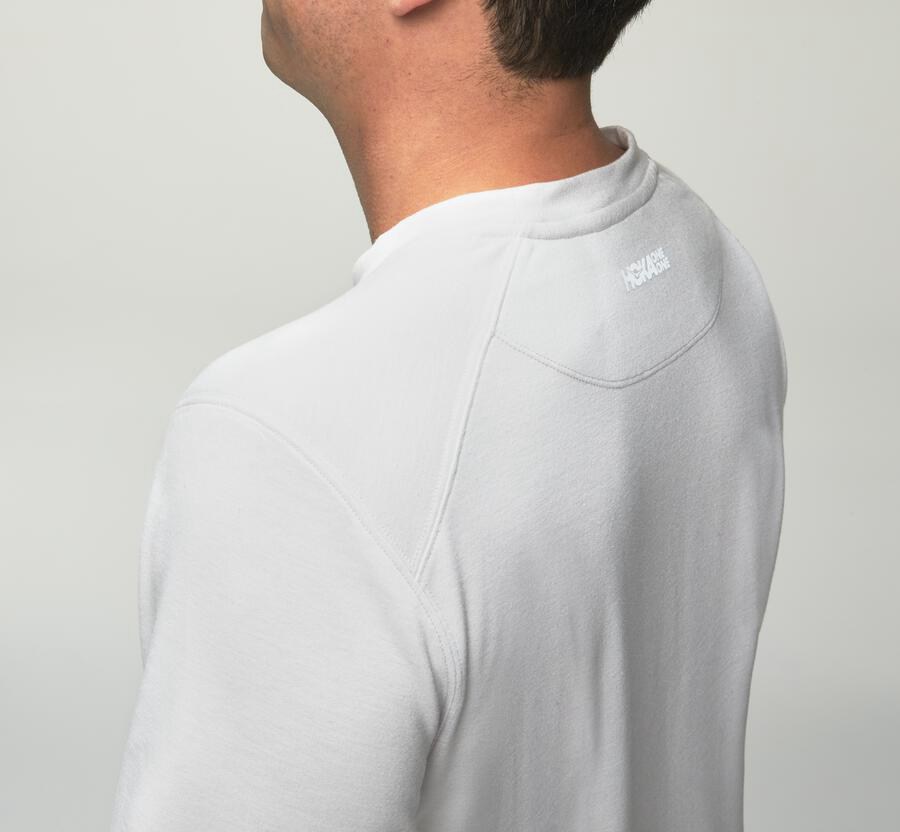 Hoka One One Mens Tee - Lifestyle - White - MOFE98671